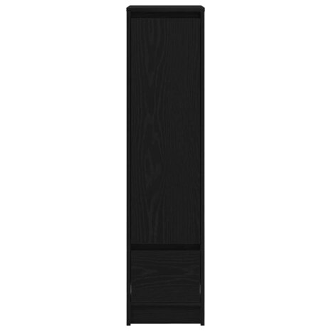 Highboard 29,5x34x119,5 cm spaanplaat zwart eikenkleurig 6