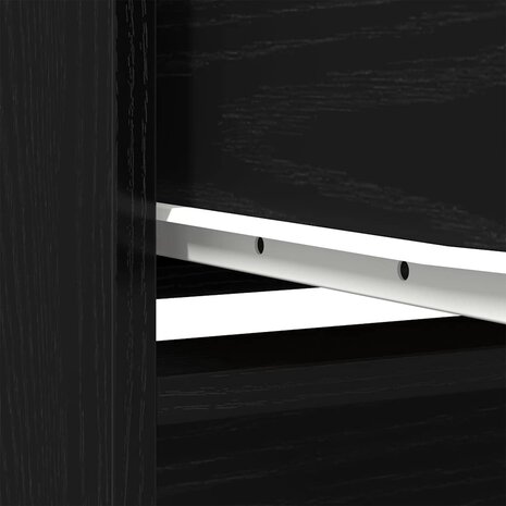 Highboard 29,5x34x119,5 cm spaanplaat zwart eikenkleurig 11