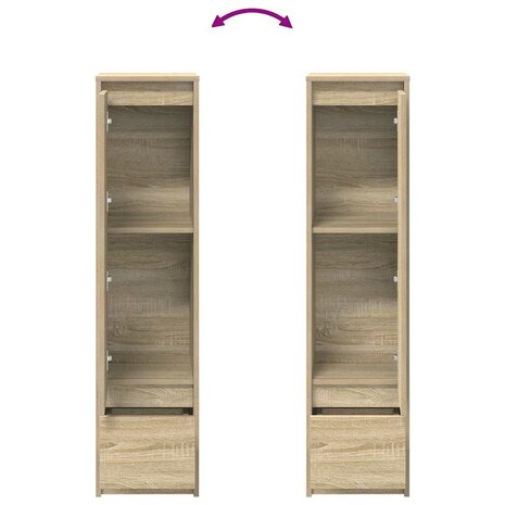 Highboard 29,5x34x119,5 cm spaanplaat sonoma eikenkleurig 9