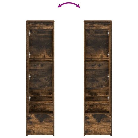 Highboard 29,5x34x119,5 cm spaanplaat gerookt eikenkleurig 9