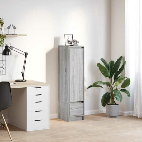 Highboard 29,5x34x119,5 cm spaanplaat grijs sonoma 1