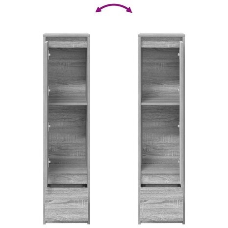 Highboard 29,5x34x119,5 cm spaanplaat grijs sonoma 9