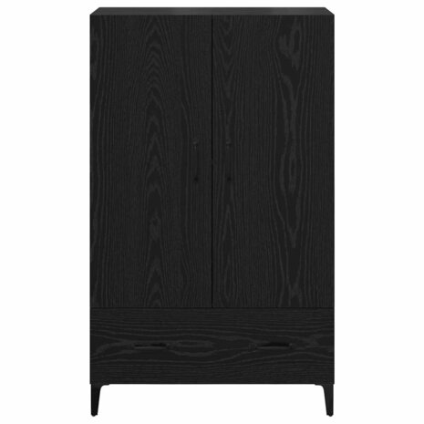 Highboard Zwart Eiken 70 x 31 x 115 cm Gemonteerd hout en ijzer 6