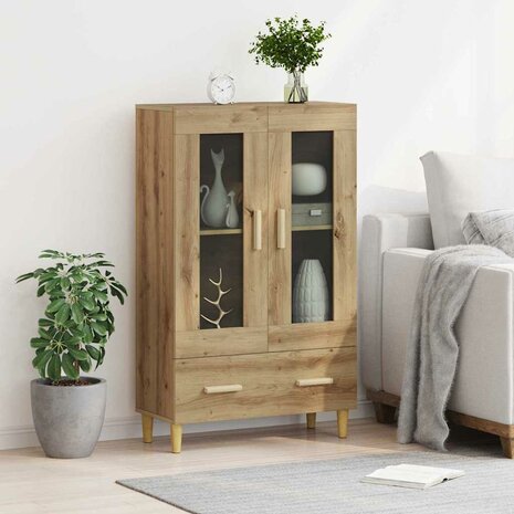 Highboard met lade Artisan Eiken 70 x 31 x 115 cm Bewerkt hout 4