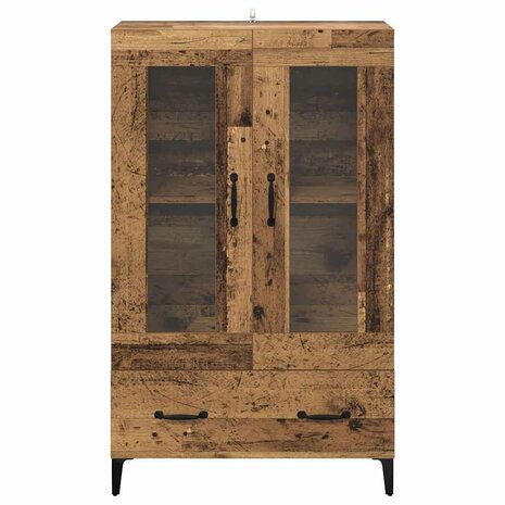 Highboard Oud Hout 70 x 31 x 115 cm Gemonteerd hout en ijzer 6