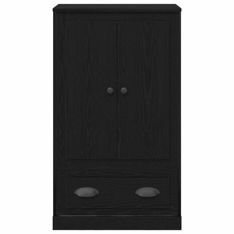 Highboard Zwart Eiken 60 x 35,5 x 103,5 cm Bewerkt hout 6