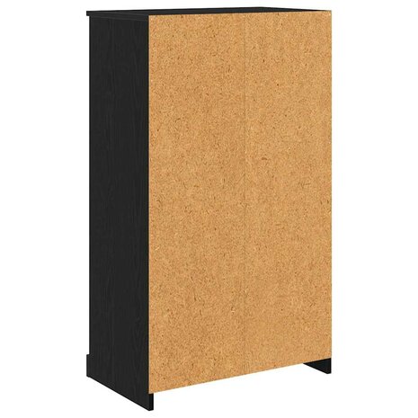 Highboard Zwart Eiken 60 x 35,5 x 103,5 cm Bewerkt hout 8