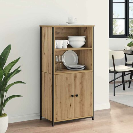 Highboard Artisan Eiken 62 x 36 x 121,5 cm Bewerkt hout 4
