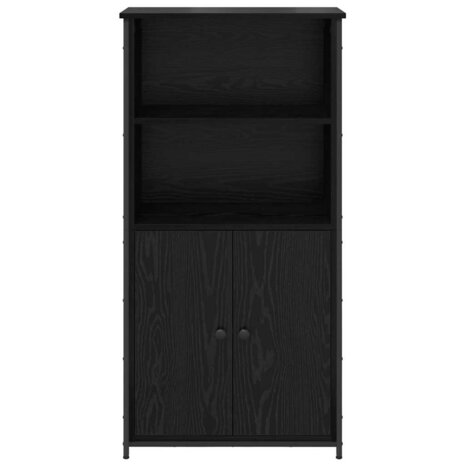 Highboard Zwart Eiken 62 x 36 x 121,5 cm Bewerkt hout 6