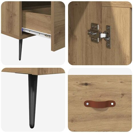 Highboard met lade Artisan Eiken 69,5 x 31 x 115 cm 9