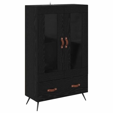 Highboard met lade Zwart Eiken 69,5 x 31 x 115 cm 2