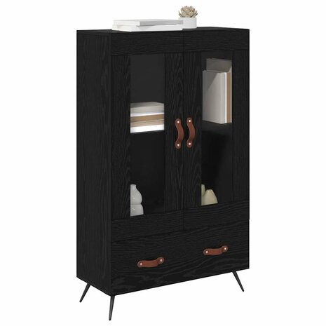 Highboard met lade Zwart Eiken 69,5 x 31 x 115 cm 3