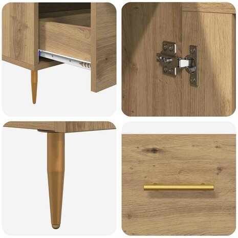 Highboard met lade Artisan Eiken 69,5 x 31 x 115 cm 9