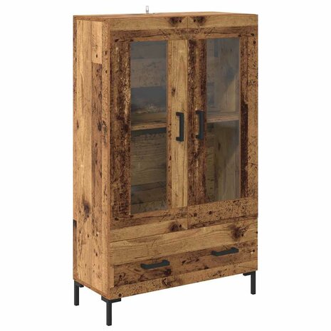 Highboard met lade Oud Hout 69,5 x 31 x 115 cm Bewerkt hout 2