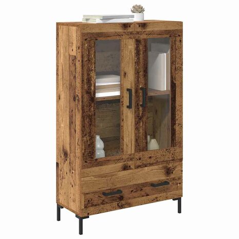 Highboard met lade Oud Hout 69,5 x 31 x 115 cm Bewerkt hout 3