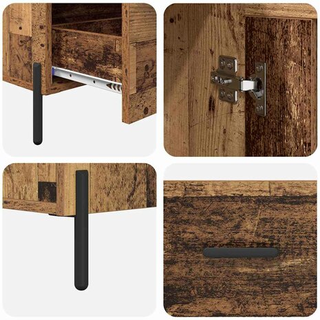 Highboard Corona Oud Hout 69,5 x 31 x 115 cm Bewerkt hout 9