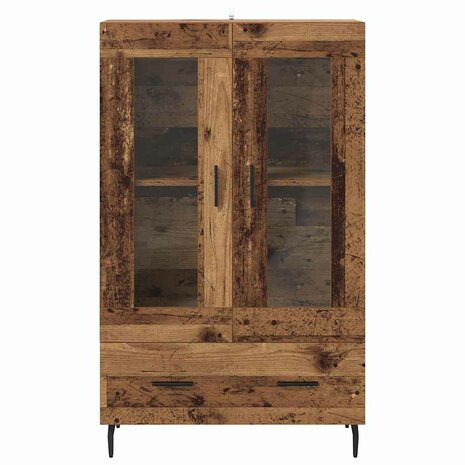 Highboard met lade Oud Hout 69,5 x 31 x 115 cm Bewerkt hout 6