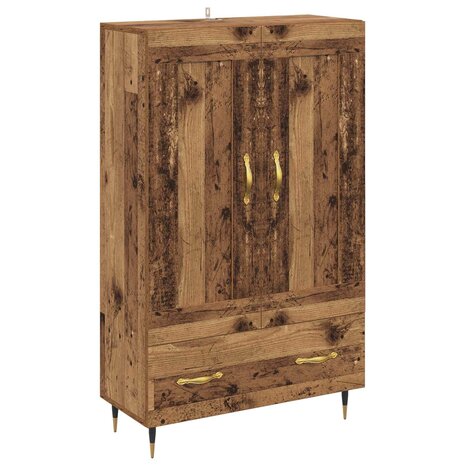 Highboard met lade Oud Hout 69,5 x 31 x 115 cm Bewerkt hout 2
