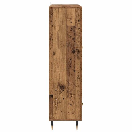 Highboard met lade Oud Hout 69,5 x 31 x 115 cm Bewerkt hout 7