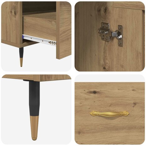 Highboard Artisan Eiken 69,5 x 31 x 115 cm Bewerkt hout 9