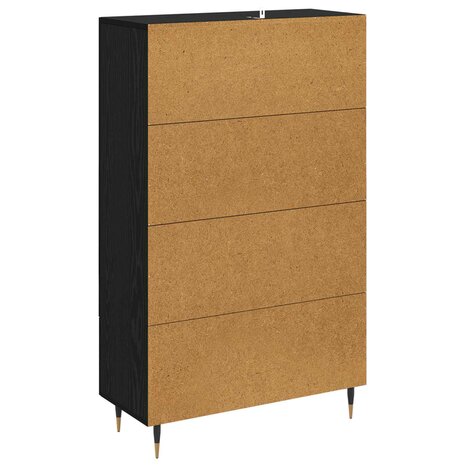 Highboard met lade Zwart Eiken 69,5 x 31 x 115 cm Bewerkt hout 8