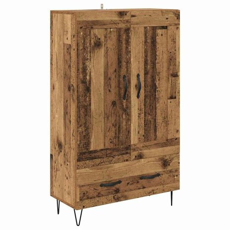 Highboard met lade Oud Hout 69,5 x 31 x 115 cm Bewerkt hout 2