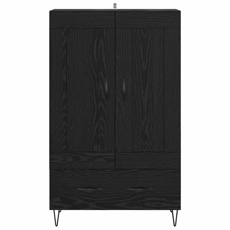 Highboard met lade Zwart Eiken 69,5 x 31 x 115 cm Bewerkt hout 6