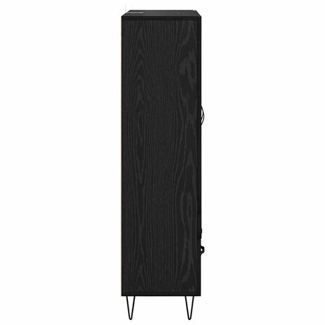 Highboard met lade Zwart Eiken 69,5 x 31 x 115 cm Bewerkt hout 7