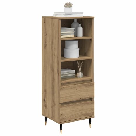 Highboard met lade Artisan Eiken 40 x 36 x 110 cm Bewerkt hout 3