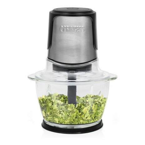 Hakmolen Princess Zwart Glas Roestvrij staal 300 W 1 L 2