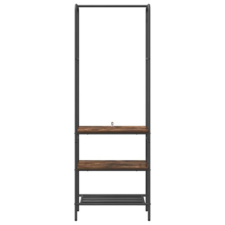 Kledingrek Gerookt eiken 60 x 30 x 171 cm Bewerkt hout 5