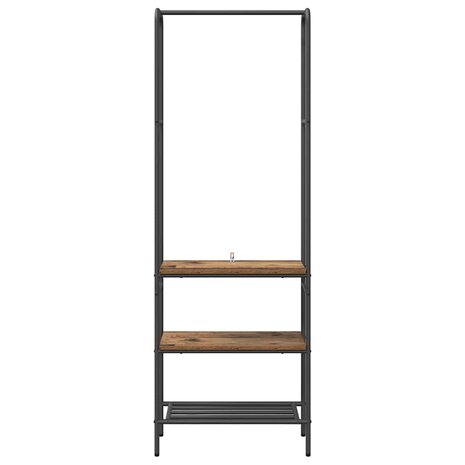 Kledingrek met plank Oud hout 60 x 30 x 171 cm Bewerkt hout 5
