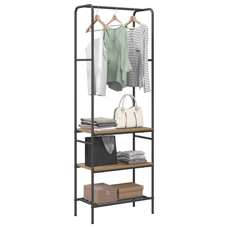 Kledingrek Artisan Eiken 60 x 30 x 171 cm Bewerkt hout 3