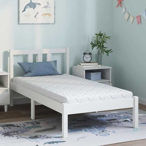 Matras Wit 80 x 160 cm Jacquard stof 1