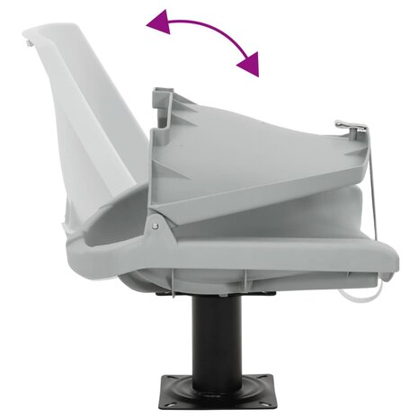 2-delige Bootstoelen set inklapbaar 48x51x41 cm grijs 9