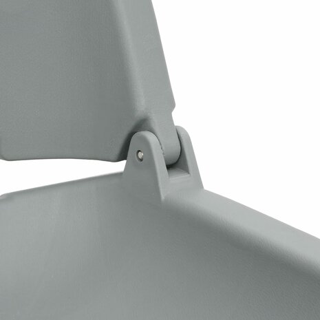 2-delige Bootstoelen set inklapbaar 48x51x41 cm grijs 12