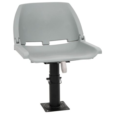 2-delige Bootstoelen set inklapbaar 48x51x41 cm grijs 1