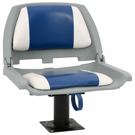 2-delige Bootstoelen set inklapbaar 48x51x41 cm blauw en wit 1