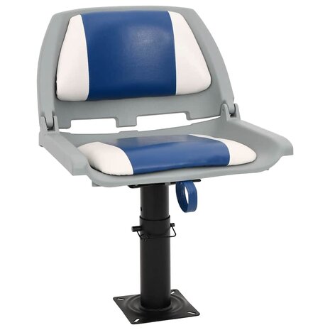 2-delige Bootstoelen set inklapbaar 48x51x41 cm blauw en wit 1