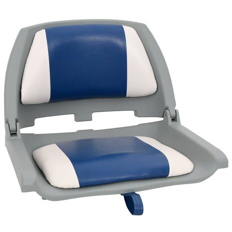2-delige Bootstoelen set inklapbaar 48x51x41 cm blauw en wit 2