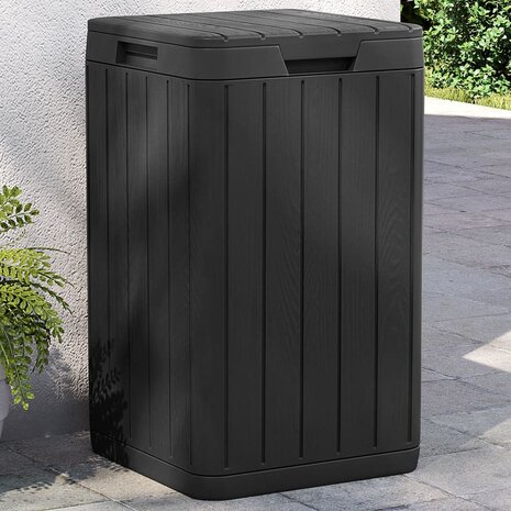 Tuinafvalbak 38x38x65 cm polypropeen antracietkleurig 1