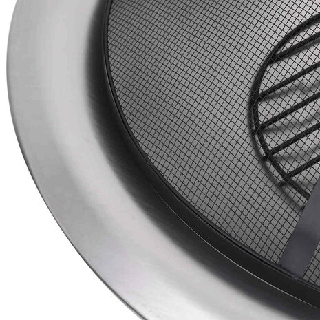 Tuinvuurplaats met grill 76 cm roestvrij staal 6