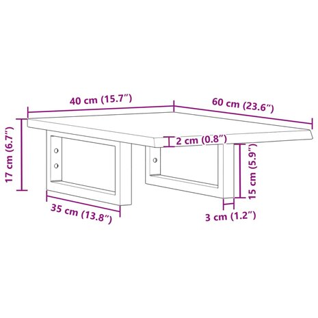 Badkamer wandschap staal en massief eikenhout 11
