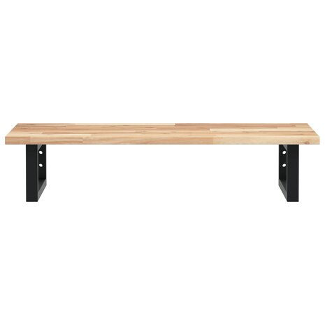 Badkamer wandschap staal en massief acaciahout 4