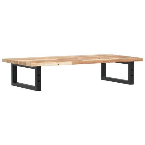 Badkamer wandschap staal en massief acaciahout 6