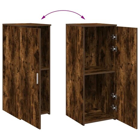 Opbergkast 40x45x103,5 cm bewerkt hout gerookt eikenkleur 8
