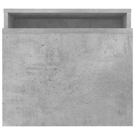 Salontafelset 100x48x40 cm bewerkt hout betongrijs 5