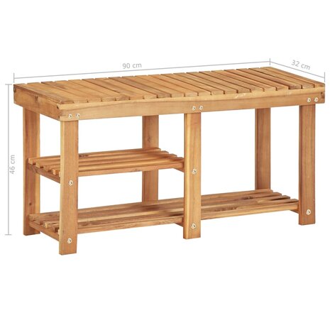 Schoenenrek 90x32x46 cm massief acaciahout 5