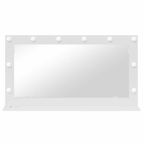 Make-up spiegel Wit 100 x 55 x 18 cm Glas en Hout met Kunststof 4