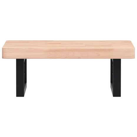 Badkamer wandschap staal en massief beukenhout 4